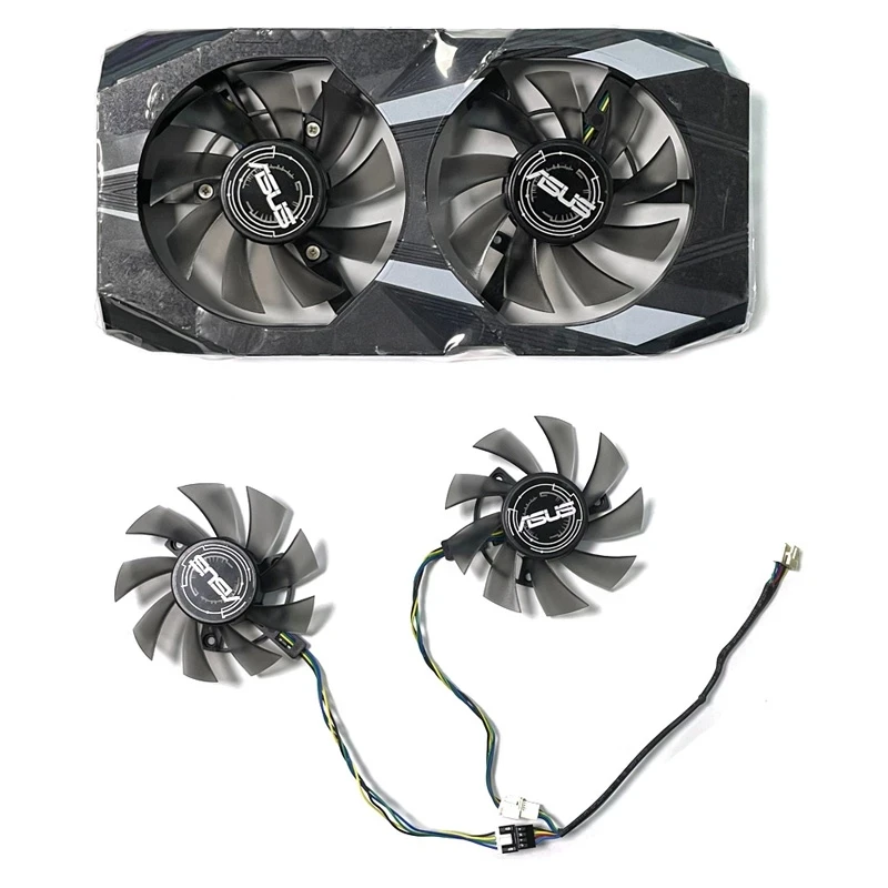 Para ASUS Dual GTX 1650 1660Ti ventilador para tarjeta gráfica 75mm FD8015U12S 12V 0.5A GTX 1650 GTX 1660 Ti ventilador GPU - imagen 3