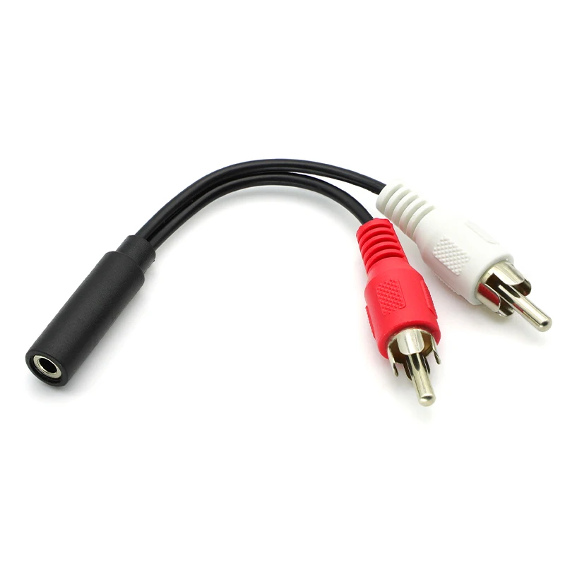 Conector hembra de 3,5mm a 2 RCA macho, adaptador convertidor de Cable de Audio Y estéreo, conector auxiliar de Audio 3,5 de alta calidad - imagen 2