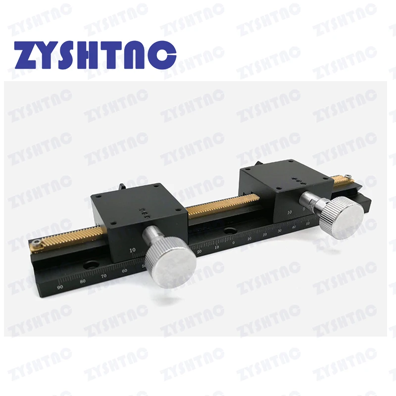 Eje X o eje Z 60*60mm Mesa deslizante de recorte de cola de milano de largo alcance plataforma de desplazamiento Manual etapa LWX/LWZ60 200/300/400mm - imagen 5