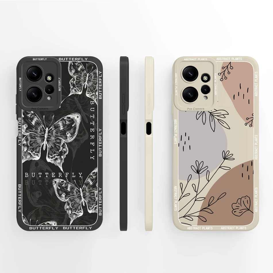 Nuevas fundas para Redmi Note 12 4G 5G protección completa creativa Anti Choc cubierta pintada de silicona líquida suave para Redmi Note12 Funda - imagen 2