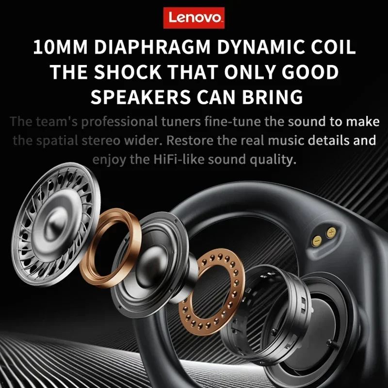 Lenovo thinkplus auriculares XT80 inalámbricos Bluetooth deporte reducción de ruido auriculares estéreo HiFi juego música auriculares Larga modo de reposo - imagen 5