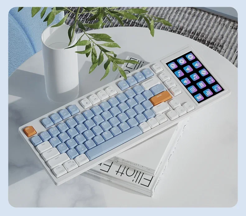 Teclado mecánico Ajazz AKP815 con pantalla LCD de 4,95 pulgadas, teclado con cable retroiluminado RGB de 81 teclas, teclado personalizado para regalo Win/Mac/iOS - imagen 2