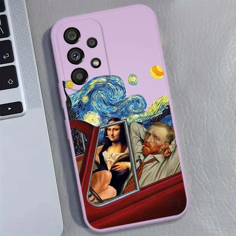 Funda artística divertida de Van Gogh para Samsung Galaxy A13 A12 A11 A10S A10 A07 A06 A05S A05 A04 A04E A03 A02 - imagen 5
