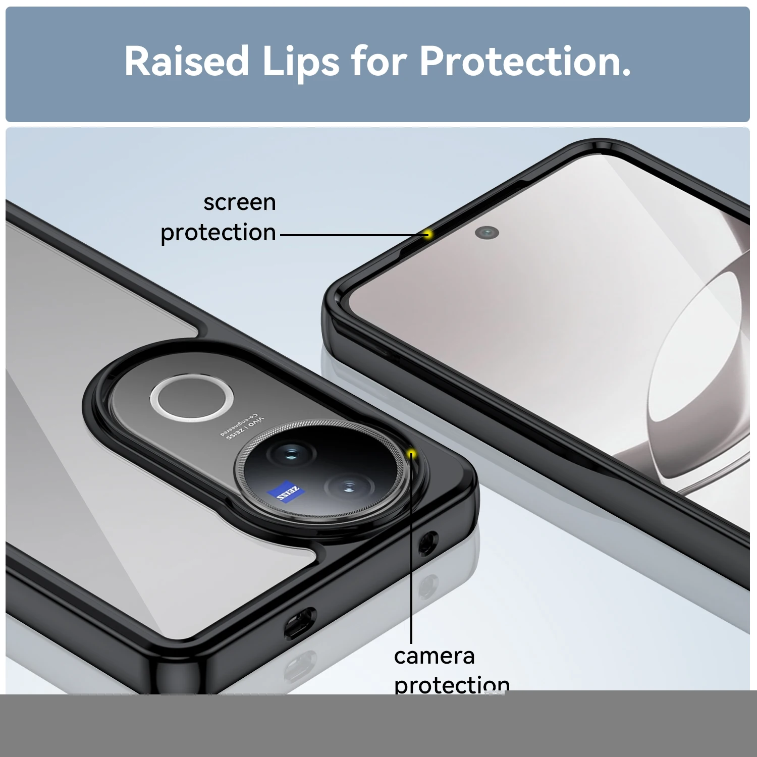 Para Vivo V50 funda transparente Vivo V50 funda Coque Fundas duro translúcido borde suave a prueba de golpes parachoques de teléfono para Vivo V50 - imagen 5