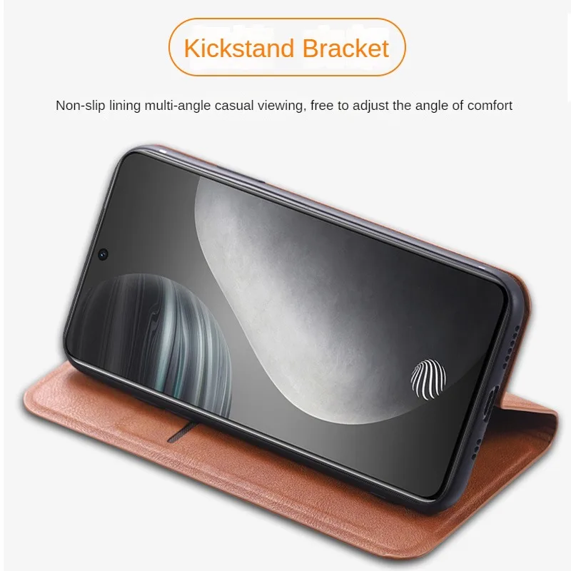 Funda de cuero de alta calidad para OPPO Find X9 Pro, funda protectora con tapa magnética, billetera con ranura para tarjetas, Fundas con soporte - imagen 2