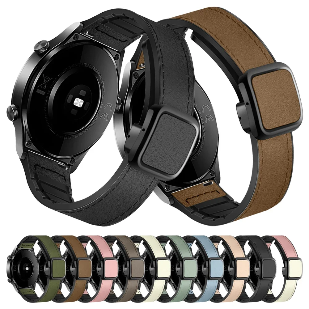 Correa de silicona de cuero de 20mm y 22mm para Huawei Watch GT5 GT 5 Pro 46mm correa de reloj inteligente Huawei GT 4 3 2 GT3 Pro 46mm pulsera de reloj - imagen 2