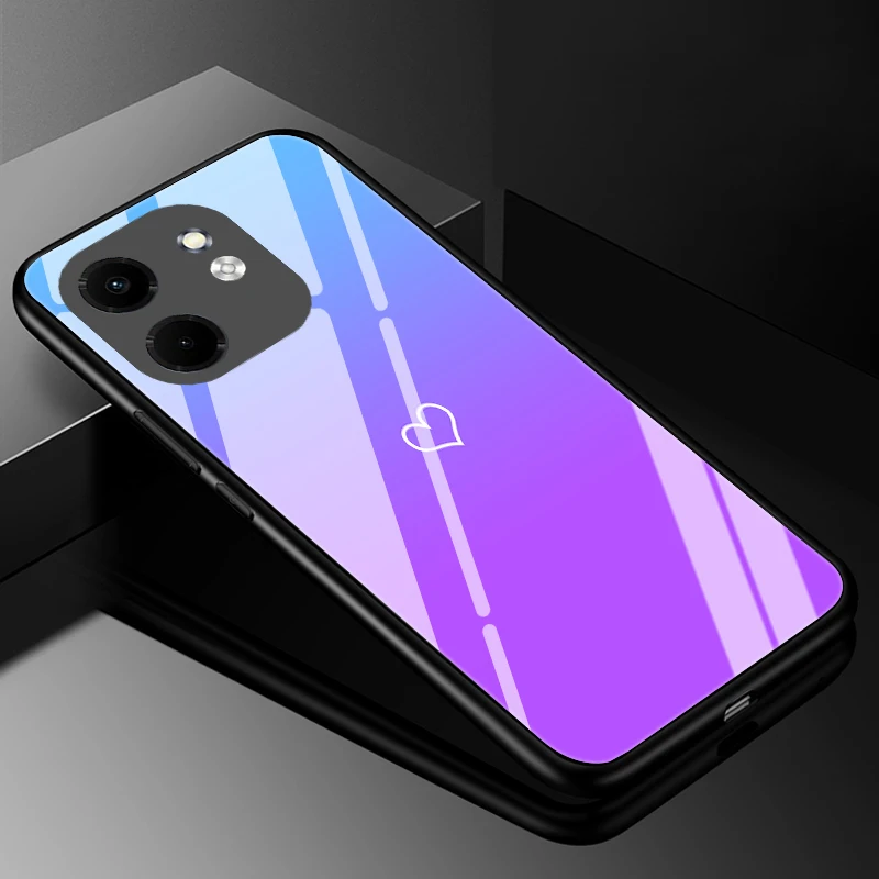 Para Infinix Smart 9 funda de vidrio templado para Infinix Smart 4 5 6 7 8 Pro Plus Smart9 carcasa trasera dura Fundas - imagen 3