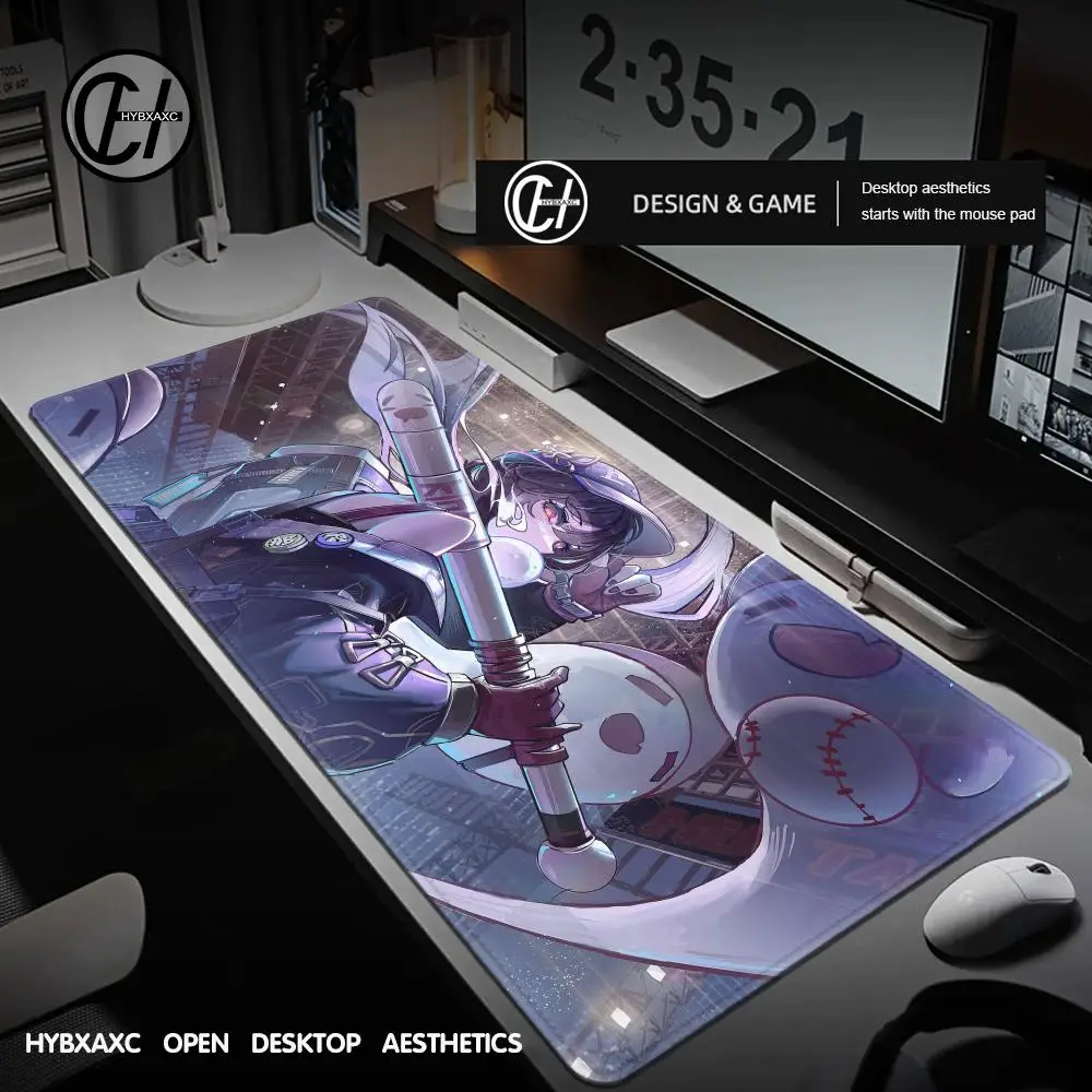 Alfombrilla de ratón Hu Tao Genshin Impact, alfombrilla de ratón personalizada con dibujos animados de Anime para juegos, alfombrillas para teclado y ratón, accesorios para dormitorio de niñas - imagen 5