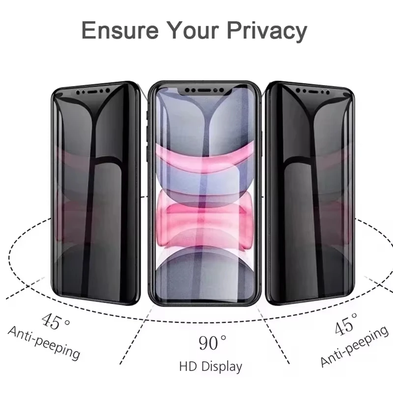 Protectores de pantalla de privacidad de cerámica mate para iPhone 16 17 Pro Max 15 14 13 12 11 17 Air 8 6 7 Plus X XS Xs Max SE2 vidrio templado - imagen 2