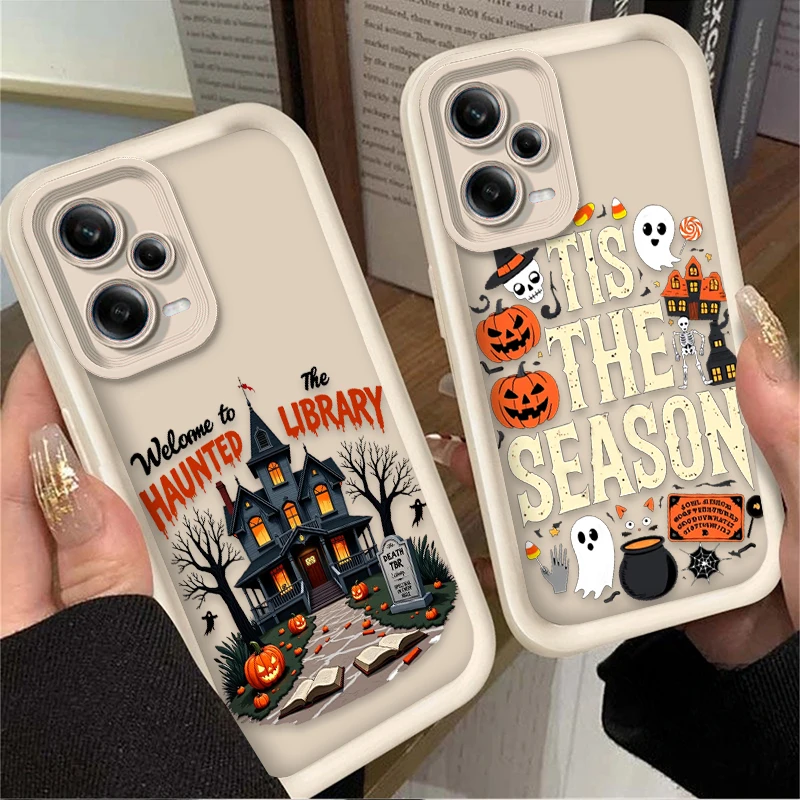 Funda con patrón de tema de Halloween para Xiaomi Redmi Note 13 14 12 11 Pro Plus 5G 14S 12S 11S 10S 10 9 Redmi 14C 13C 12C 12 4G - imagen 2