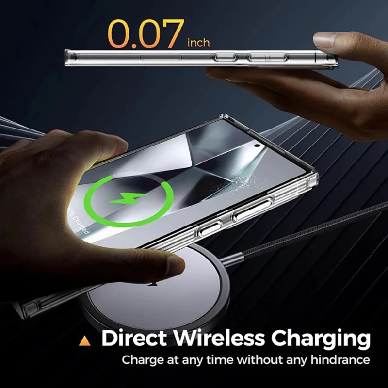 Funda de silicona transparente Original para teléfono Samsung Galaxy S24 S23 Ultra Plus FE S24Ultra S24, fundas de cristal ultrafinas, carcasa de TPU suave - imagen 3