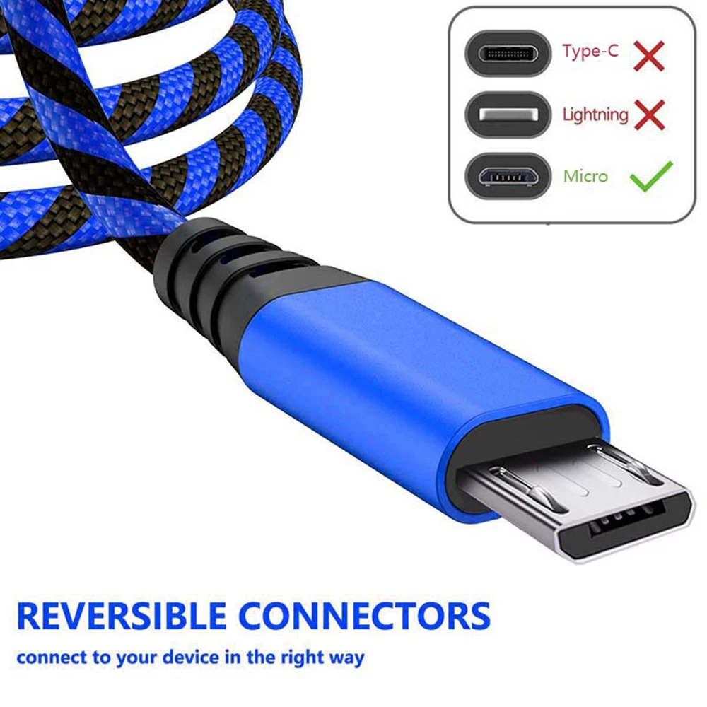 Cable cargador de alambre trenzado de nailon, Cable Micro USB, sincronización de fecha, carga rápida 2A para teléfono móvil Samsung A3/A5/A7A, Huawei y Android - imagen 4