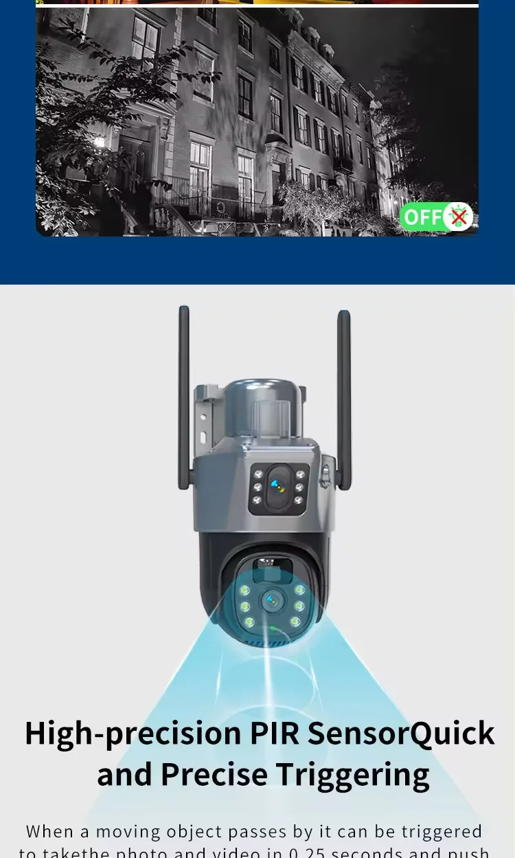 Cámara Solar con tarjeta Sim 4G, lente Dual para exteriores, 8MP, 4K, batería de baja potencia, cámara IP PIR, visión nocturna V380 Pro, protección de seguridad CCTV - imagen 2