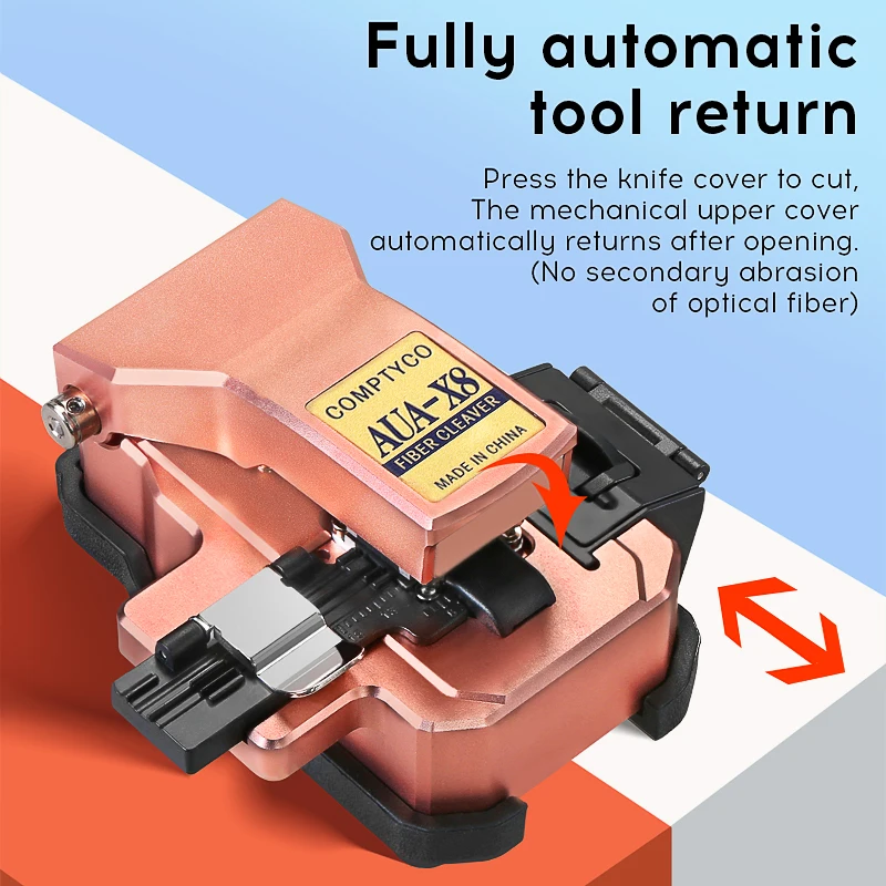 COMPTYCO AUA-X8 cuchilla de fibra óptica conexión en frío fusión empalme cuchillo de corte herramienta cortadora de Cable de fibra óptica - imagen 2
