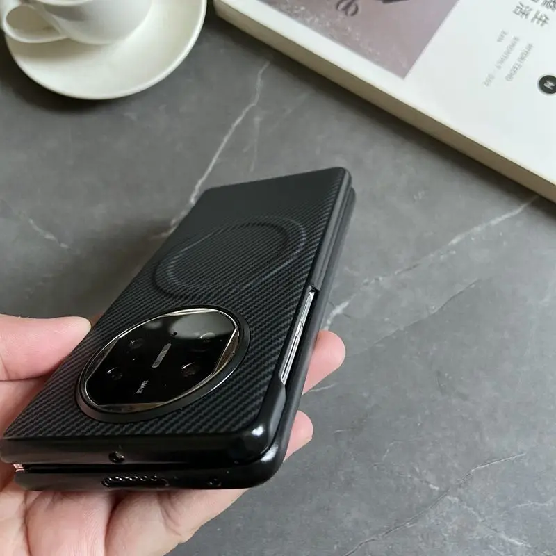 Para OPPO Find N5 funda de silicona suave de fibra de carbono funda protectora trasera magnética para Find N5 N3 N2 Flip cubierta completa - imagen 5