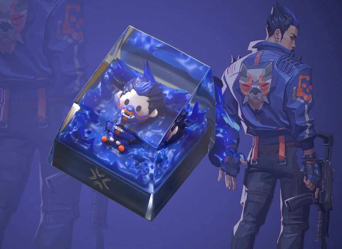 VALORANT Keycaps personalizado lindo JETT Reyna Sage Artisan Anime Keycap resina Phoenix Raze Sova Point Key Caps teclado accesorio de juego - imagen 5