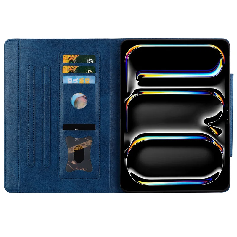 Funda de piel sintética con bolsillo para Apple iPad Air 11, 13, 2024, M2, Pro 11, 13 pulgadas, 2024, M4 - imagen 4