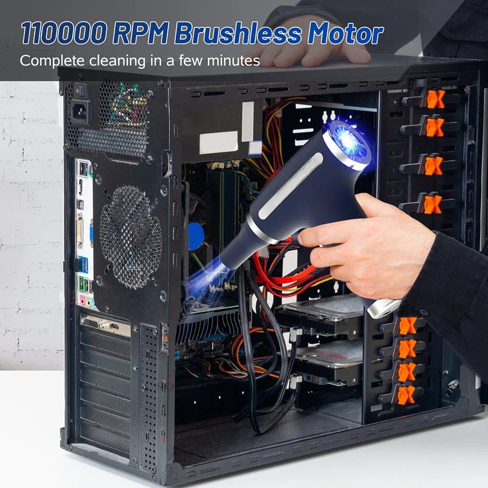 Mini secador de pelo eléctrico de litio inalámbrico, plumero de aire portátil y multifuncional, uso deportivo al aire libre, secador de soplado de alta velocidad - imagen 2