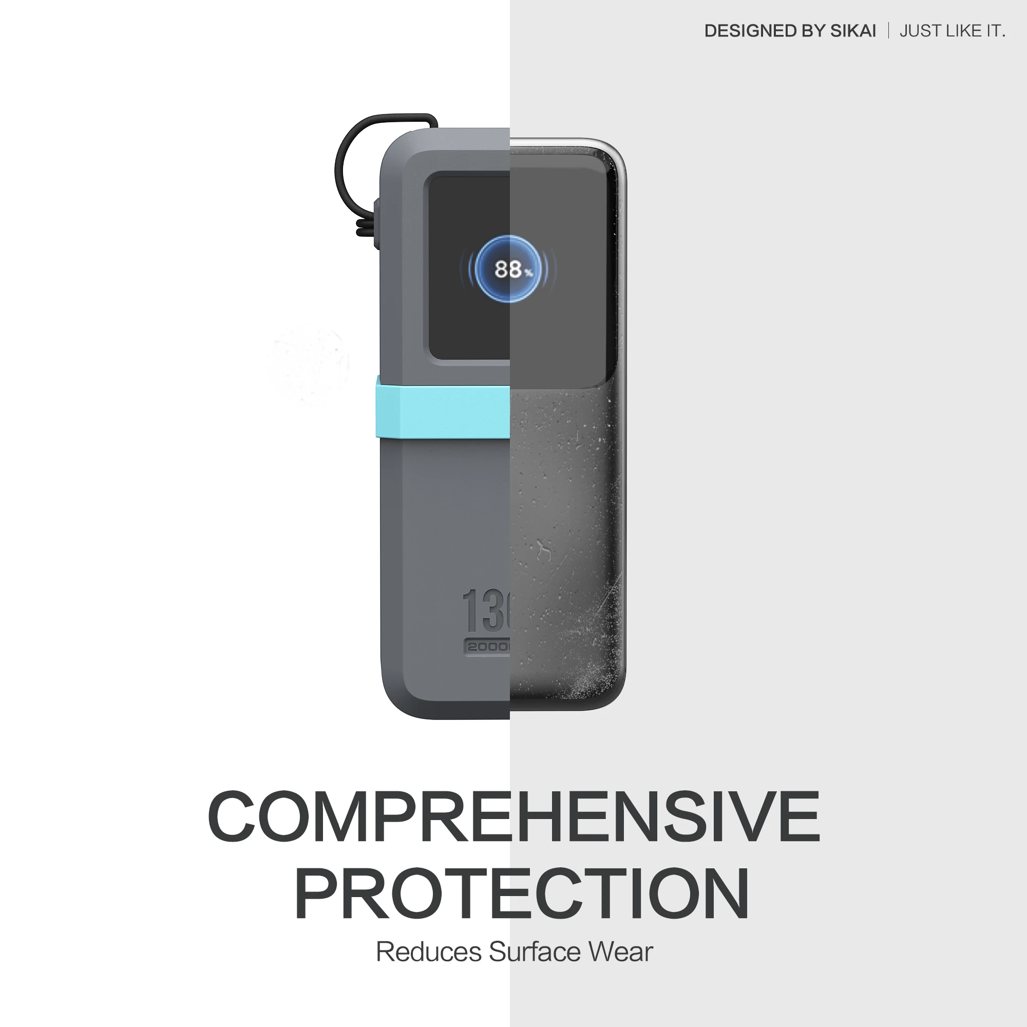 Funda de silicona SIKAI para UGREEN Nexode Power Bank 20000mAh 130W Estuche de viaje portátil para UGREEN Nexode Power Bank 12000mAh 100W - imagen 4