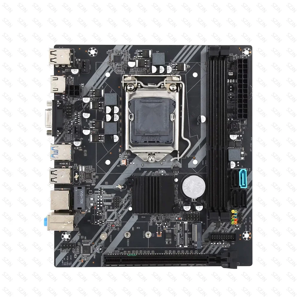 LGA1155 Set B75 Kit de placa base con CPU y enfriador DDR3 Max 16G Memoria Compatible con M2 NVME Kit de oficina de bajo consumo de energía - imagen 2