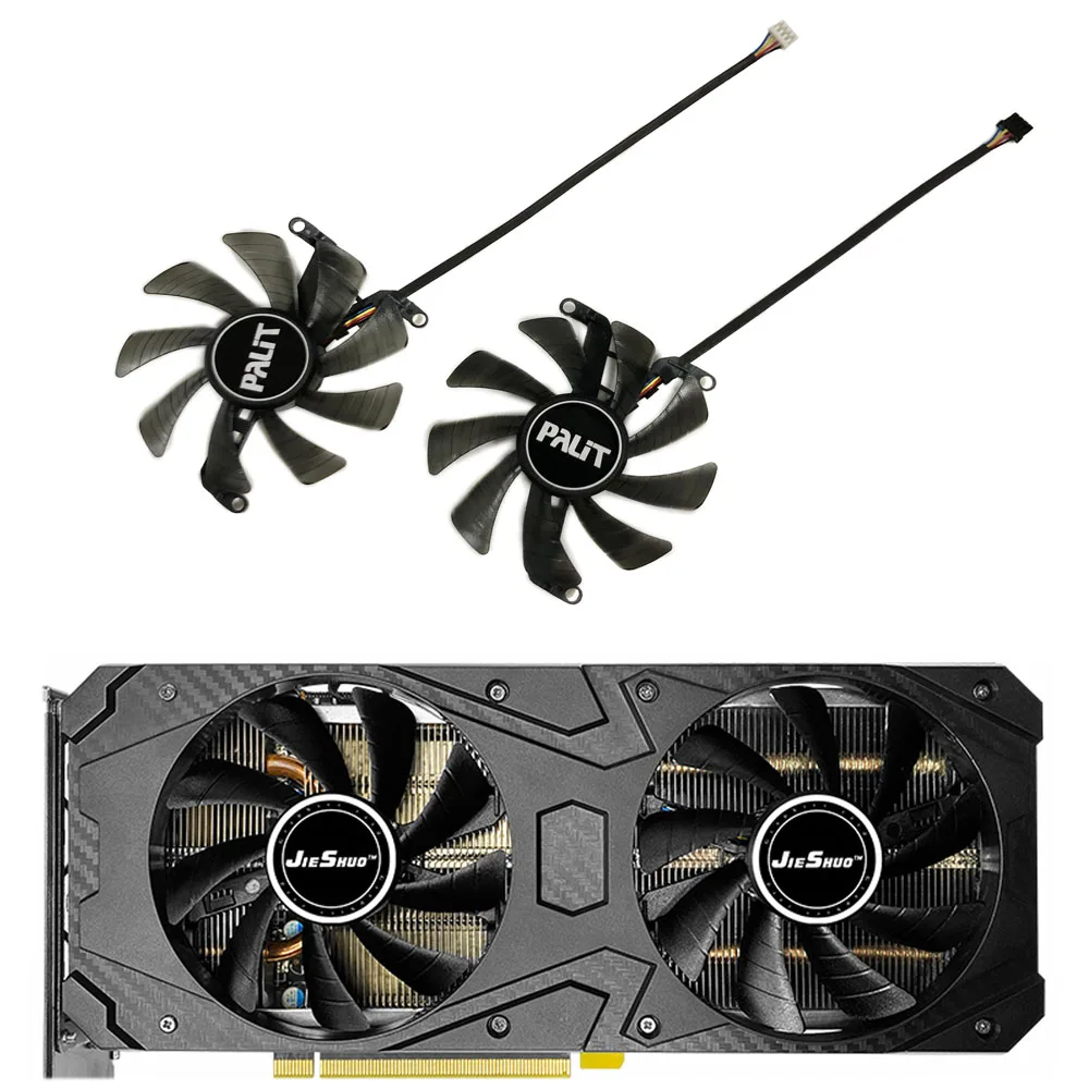 FY09015M12LPA, ventilador de tarjeta gráfica Dual, Enfriador de vídeo VGA GPU para Manli RTX 3060 3070 3050 3060Ti LHR Gallardo, 1 Juego - imagen 4