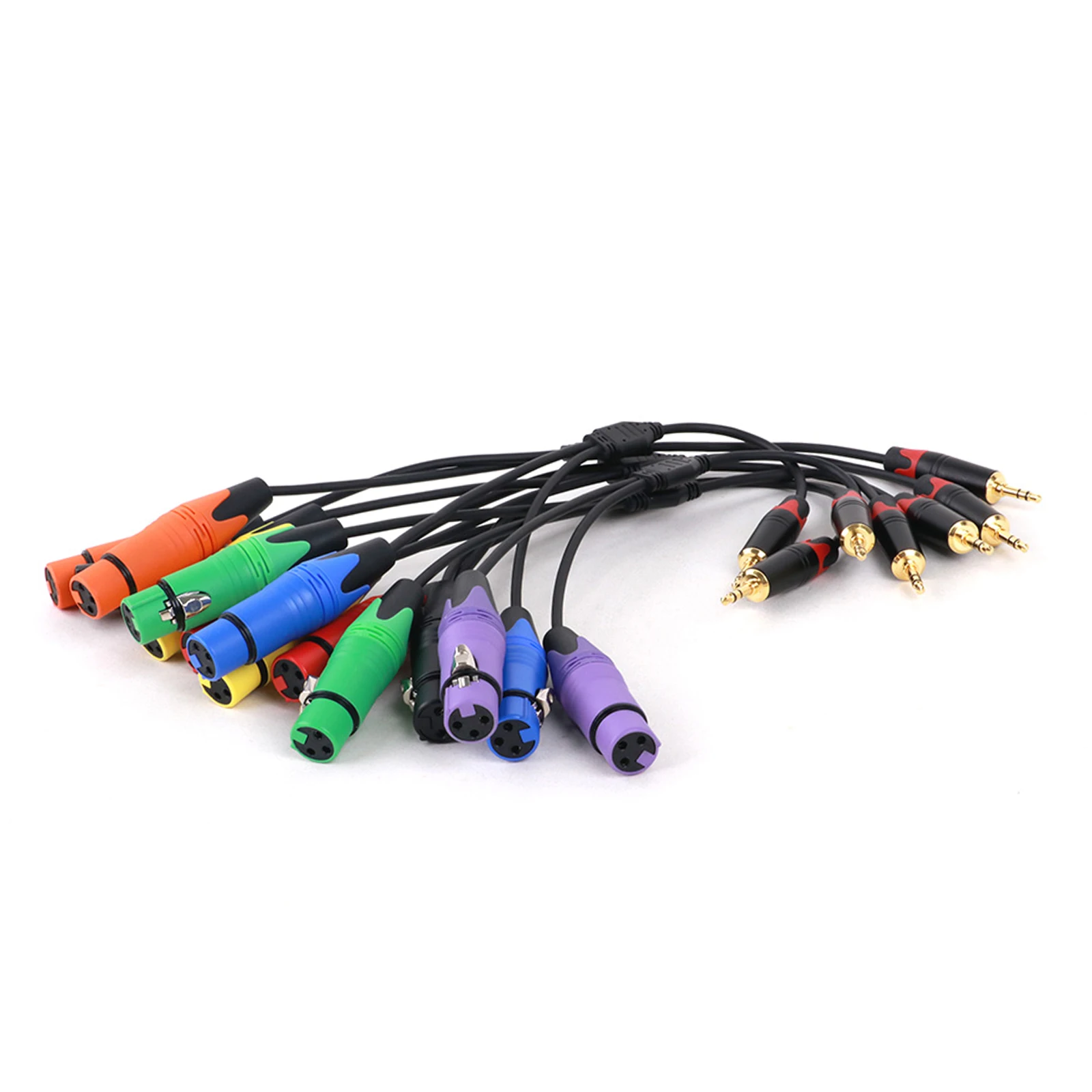 Guguo-Cable macho/hembra de 3,5mm a 2 XLR, adaptador Multicolor de 3 pines para PC, auriculares, Amp, MP3, consola de mezcla, Hi-Fi, 3,5mm, 1 unidad - imagen 5