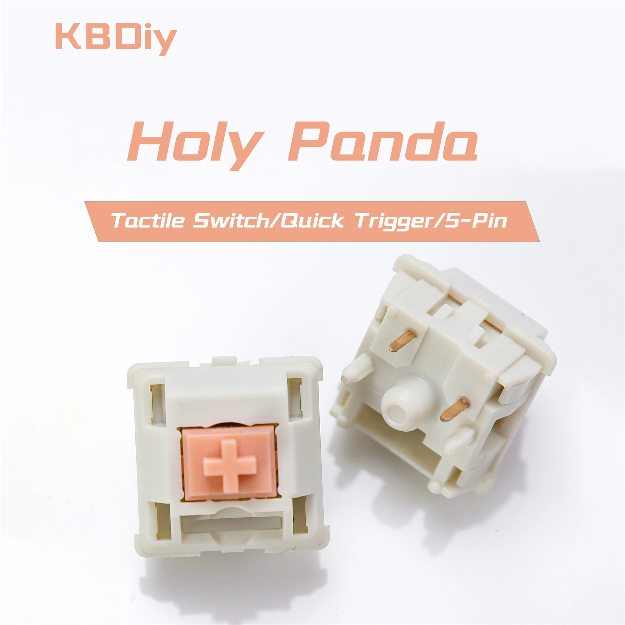 Interruptor de teclado táctil Holy Panda V2, 5 pines, 55g, 62g, 67g, teclado mecánico POM, interruptores personalizados, enchufe caliente DIY GK61 TM680 GMK67 - imagen 3