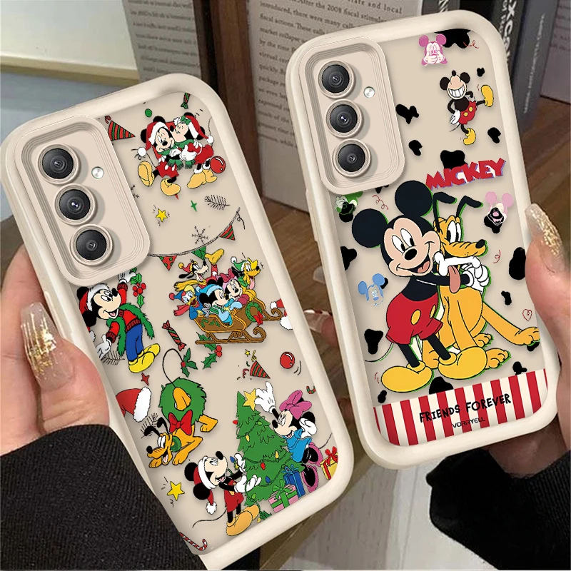 Funda navideña de Mickey Minnie de Disney para Samsung Galaxy A54 A05S A05 A34 A24 A14 A53 A33 A23 A13 A52 A52S A32 A22 A12 A71 A51 A31 - imagen 2