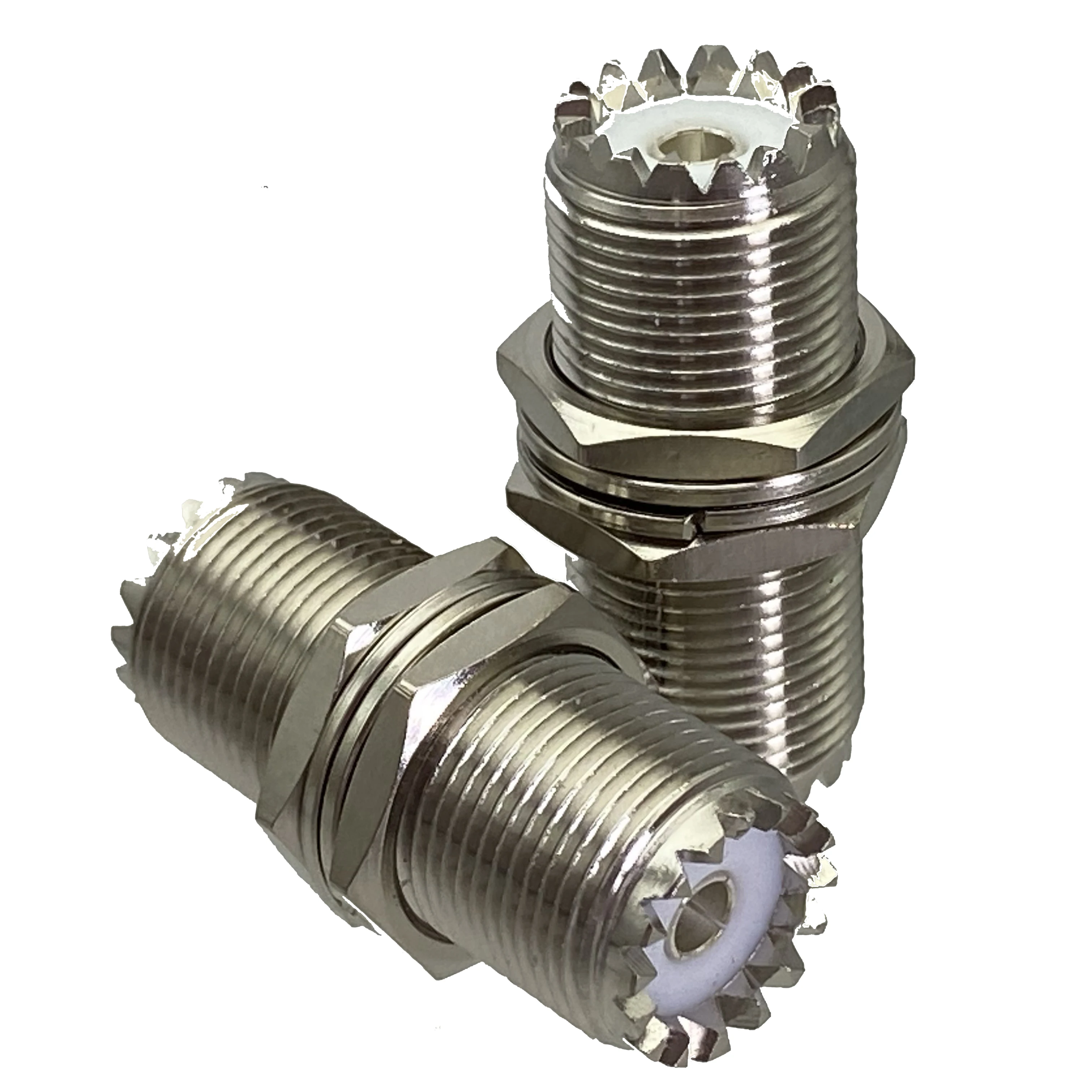 1pce adaptador UHF hembra M16 tuerca mamparo a conector de montaje en panel SO239 jack