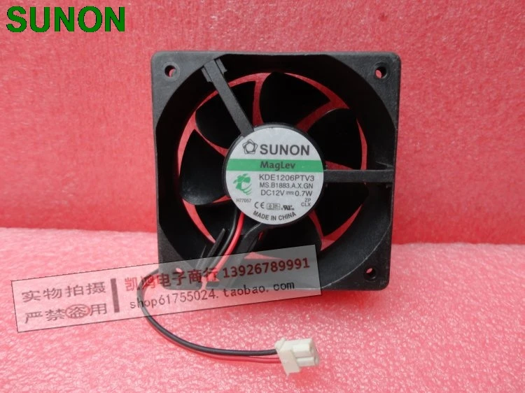 Original para Sunon KDE1206PTV3 DC 12V 0,7 W 6025 6CM ventilador de fuente de alimentación de chasis ultrasilencioso de 2 pines - imagen 2
