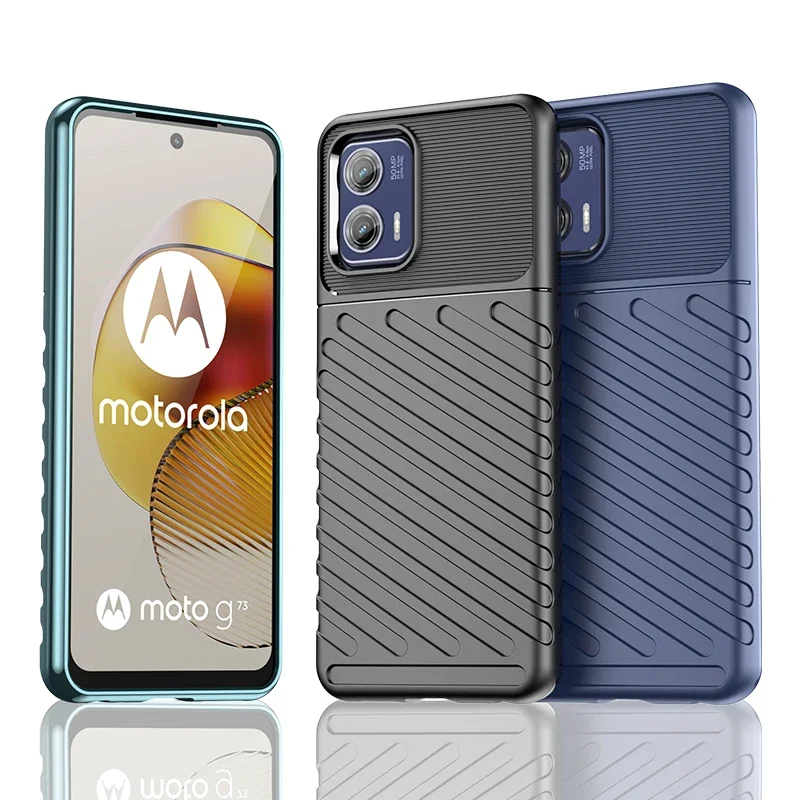 Funda de teléfono de silicona a prueba de golpes de lujo para Moto G Series G13/G23/G53 5G/G53Y/G53J/G53G/G53S 5G/G73/E13 funda protectora suave de TPU