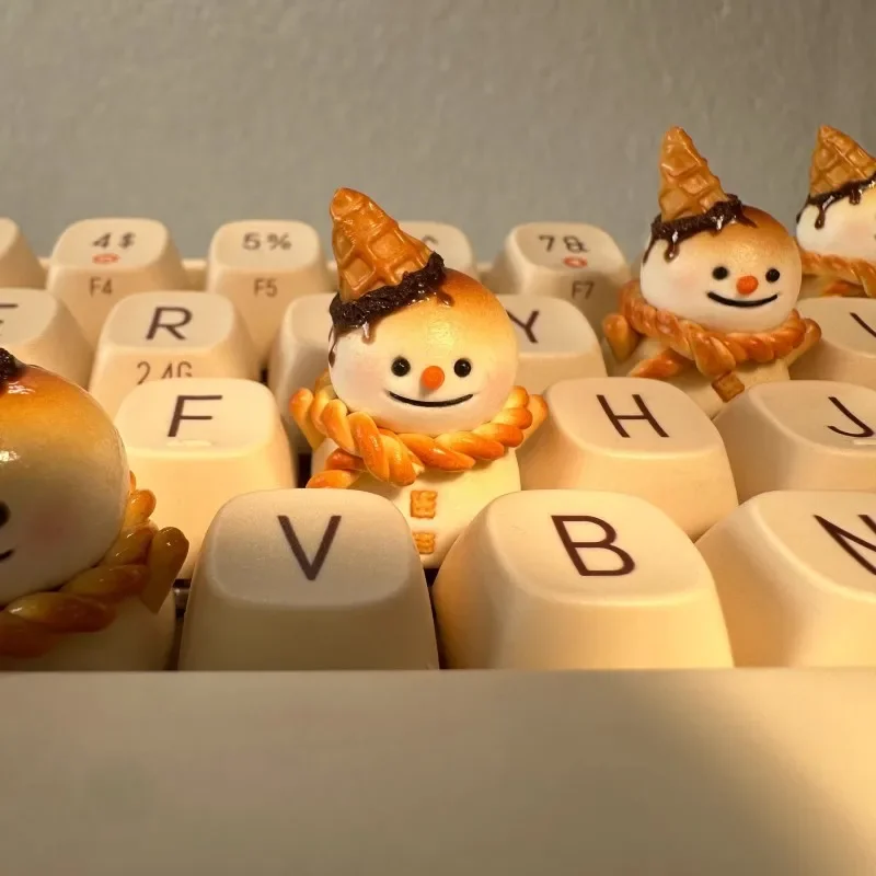 Teclas de dibujos animados de Anime, teclas personalizadas de resina, diseño Original, punto artesanal, PBT, tapa de llave DIY para juegos Crush80 Wooting - imagen 5