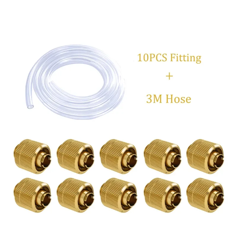 Azieru 12 unids/lote conector suave para conector de compresión manual de tubo de 10/13mm (3/8 '' - 1/2'') 10/16mm (3/8 '' - 5/8'') - imagen 2