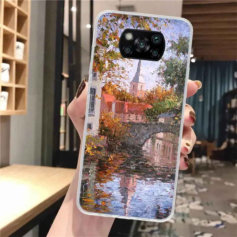 Funda de teléfono de silicona Claude Monet Garden Lotus Bridge para Xiaomi Poco X3 Nfc X5 X6 X7 F7 Ultra F6 F5 Pro M5S M5 X4 F4 GT M4 M3 F3 - imagen 5
