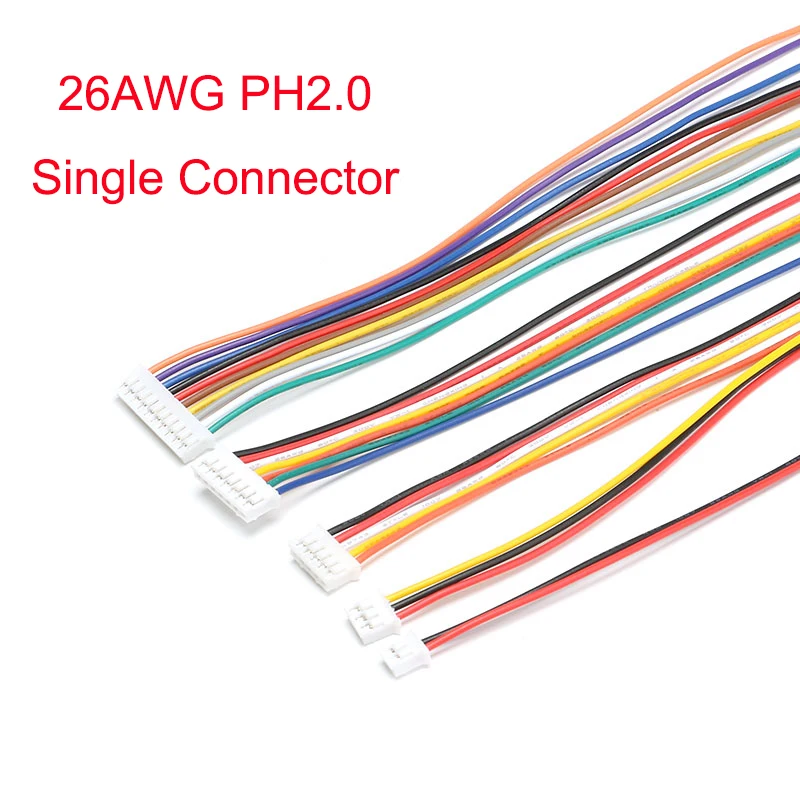 10 Uds 1,0 1,25 1,5 2,0 2,54 SH1.0MM/ZH1.5MM/XH2.54MM/PH2.0MM/1,25 MM conector macho con cable 2 pines/3/4/5/6/7/8/9/10 pines - imagen 2