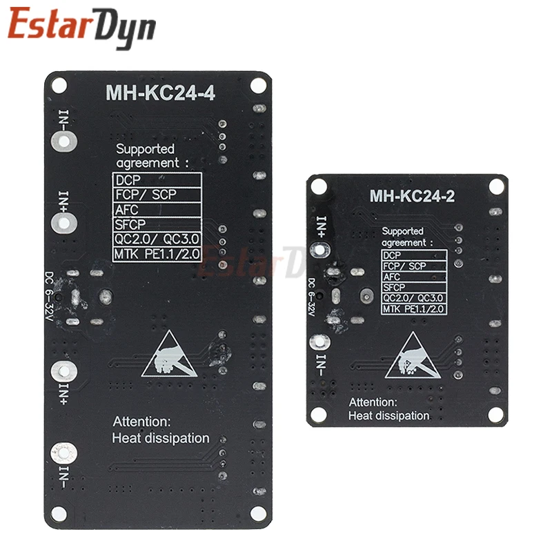 USB QC3.0 QC2.0 USB DC-DC convertidor reductor de carga módulo reductor 6-32V 9V 12V 24V a placa de circuito de cargador rápido 5V - imagen 2