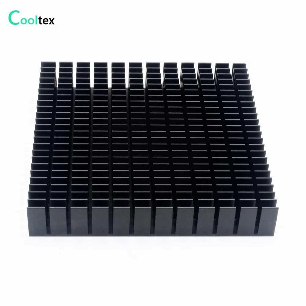 Disipador de calor de aluminio, Enfriador de radiador de disipador de calor negro de 120x120x20mm para Chip LED, refrigeración por disipación de calor electrónica - imagen 3