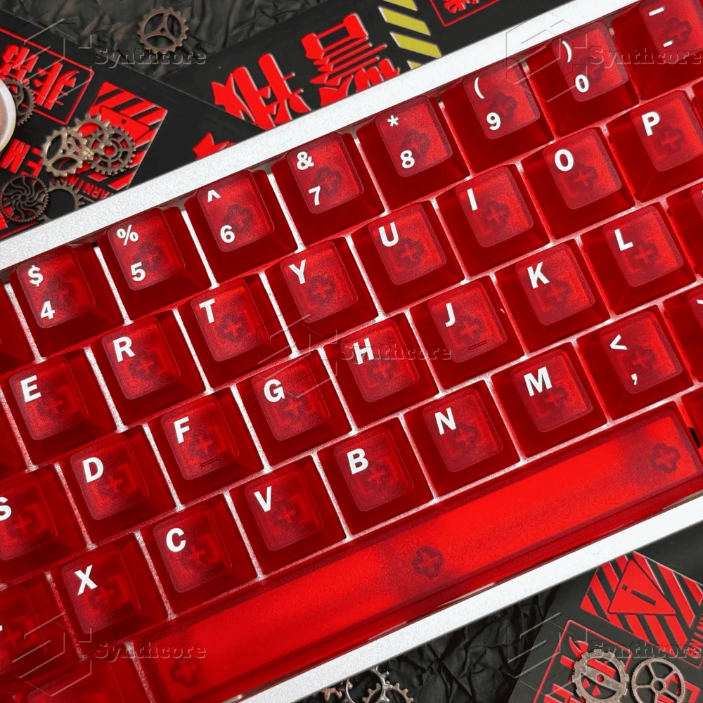 Juego de teclas transparentes de niebla para PC, teclas transparentes de cereza de 105 teclas, adecuadas para teclado mecánico de diseño 60/84/87 - imagen 3