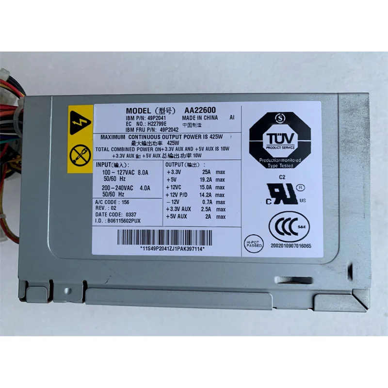 Power Supply For IBM X225 AA22600 High Quality Fully Tested Fast Ship 49P2042 49P2041 425W - imagen 4