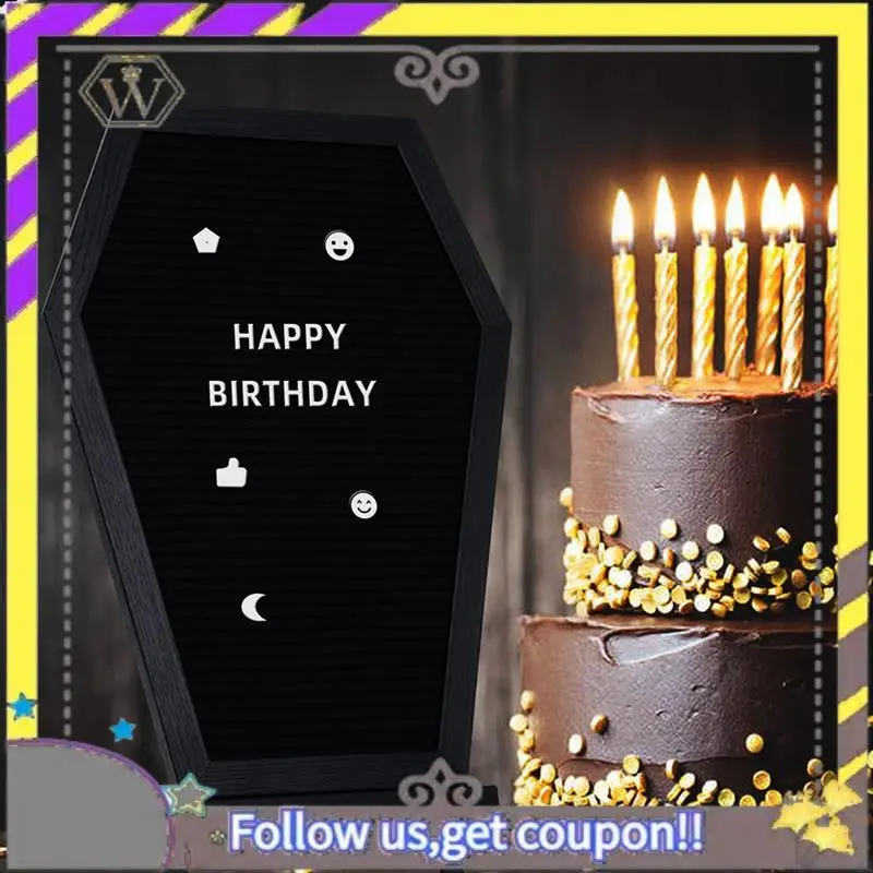 Nuevo 1 Juego de tablero de mensajes gótico, decoración del hogar y la Oficina, tablero de letras decorativo con 340 caracteres cambiables blancos - imagen 2