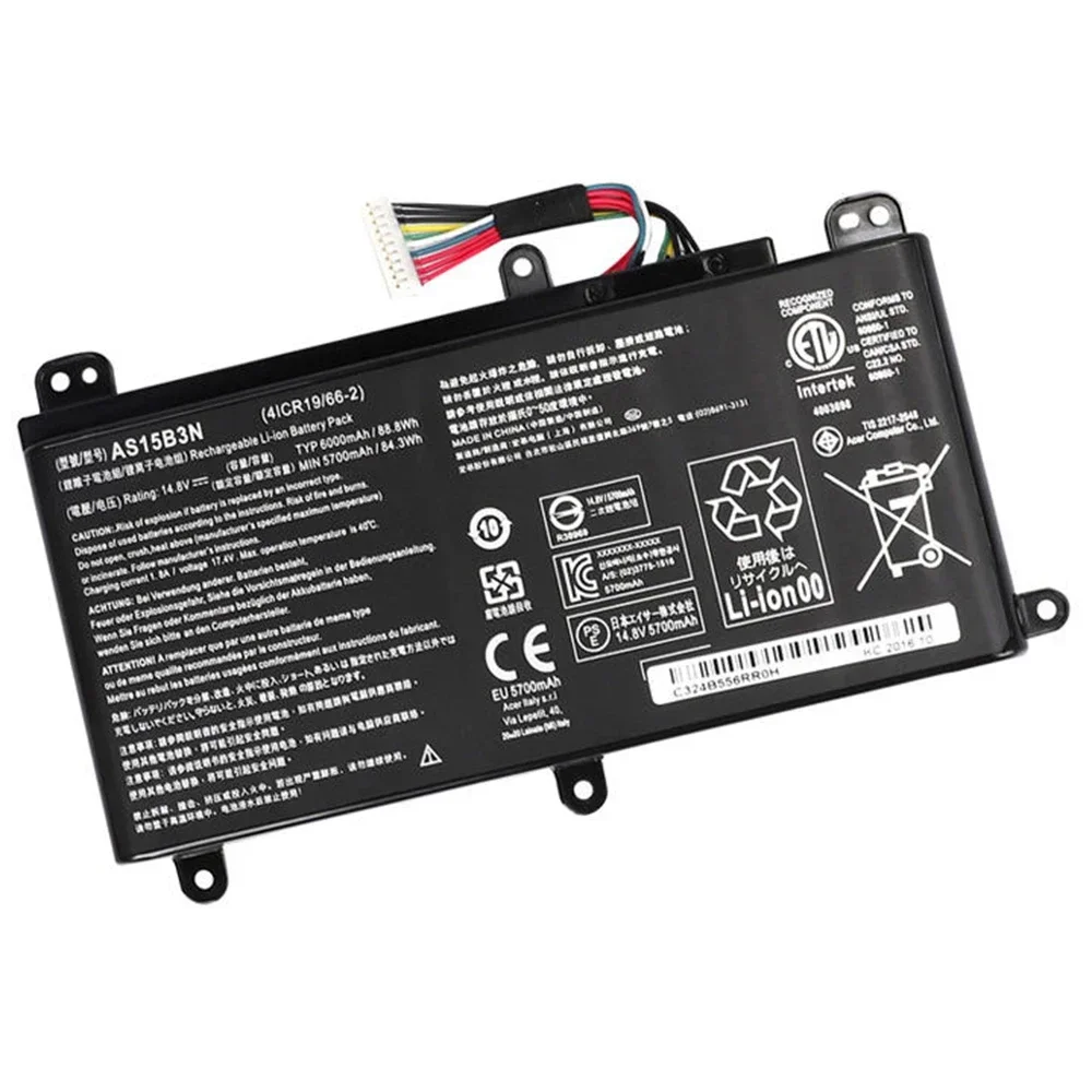 Nueva batería Original y genuino para ordenador portátil AS15B3N 14,8 V 88,8Wh para Acer Predator 15 G9-591 G9-591G G9-592 G9-592G G9-593 17 etc. - imagen 5