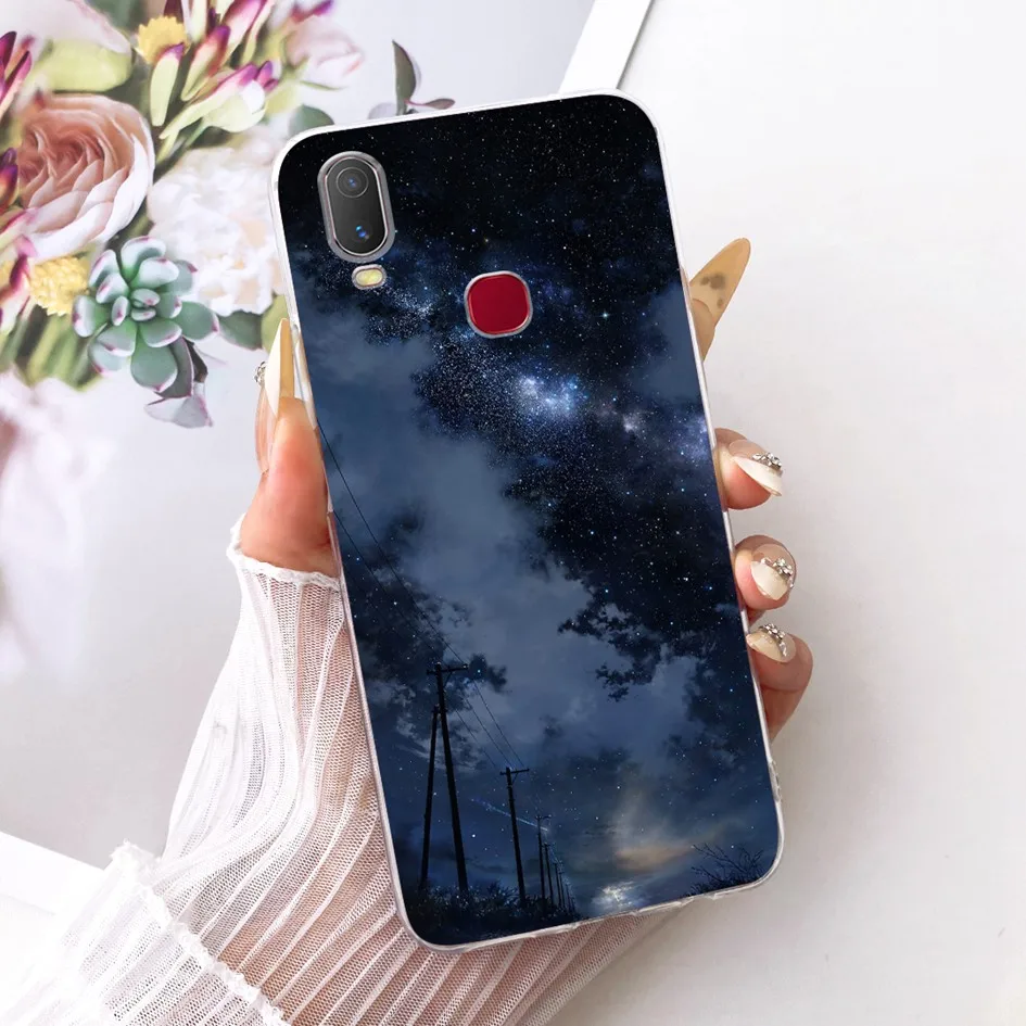 Para Vivo Y11 2019 funda 1906 funda de silicona transparente nueva moda carcasa suave pintada para Vivo Y12 Y12i Y15 Y17 1904 1940 Fundas - imagen 5