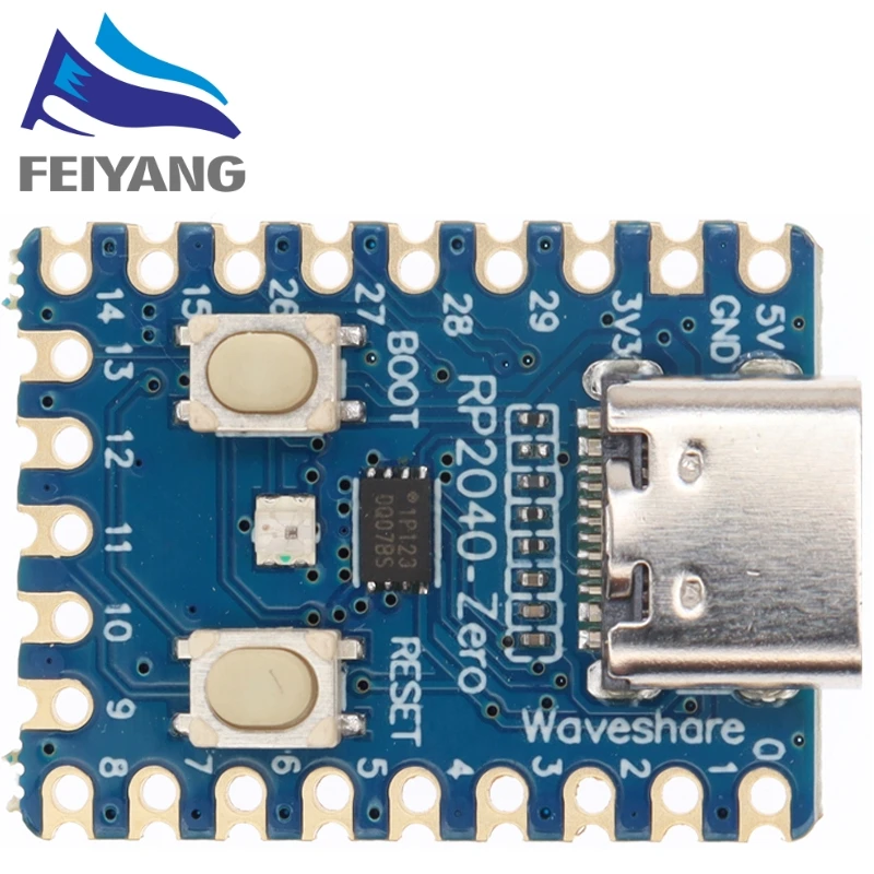 3 piezas RP2040-Zero para microcontrolador Raspberry Pi PICO módulo de placa de desarrollo Dual-core Cortex M0 + procesador 2MB Flash - imagen 3