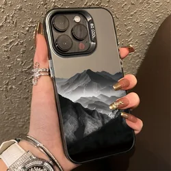 Funda iPhone Montaña Anticaídas Negro Antigolpes