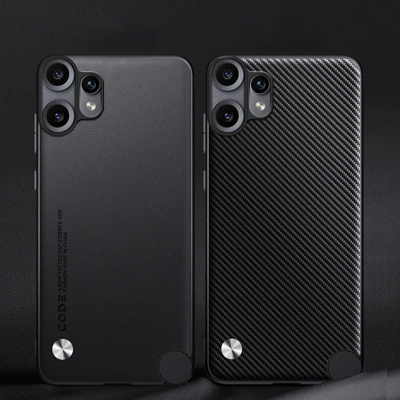 Funda de cuero para Nothing CMF Phone 2 Pro 5G fibra de carbono silicona suave funda dura a prueba de golpes para teléfono NothingCMFPhone2Pro 5G A001 - imagen 5