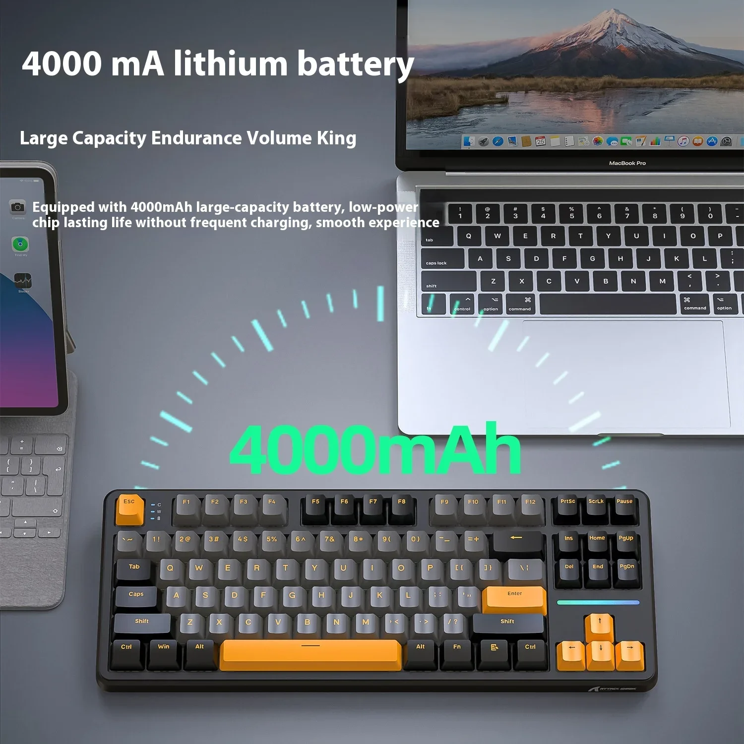 Teclado mecánico Attack Shark X87, inalámbrico, Bluetooth, Rgb, triodo, Esports, teclado para juegos con grabado lateral, periféricos de ordenador - imagen 4