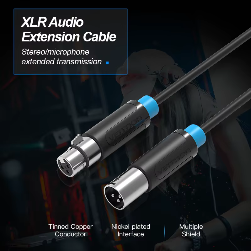 Cable XLR Vention para Micrófono – Karaoke y Amplificador - imagen 3