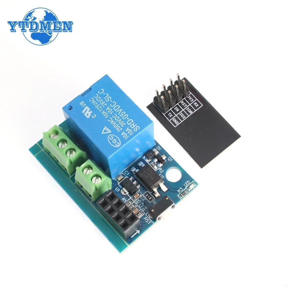 Módulo de relé WiFi ESP8266 ESP-01S 5V, interruptor de Control remoto en casa inteligente, aplicación de teléfono, ESP-01, módulo WIFI inalámbrico - imagen 3