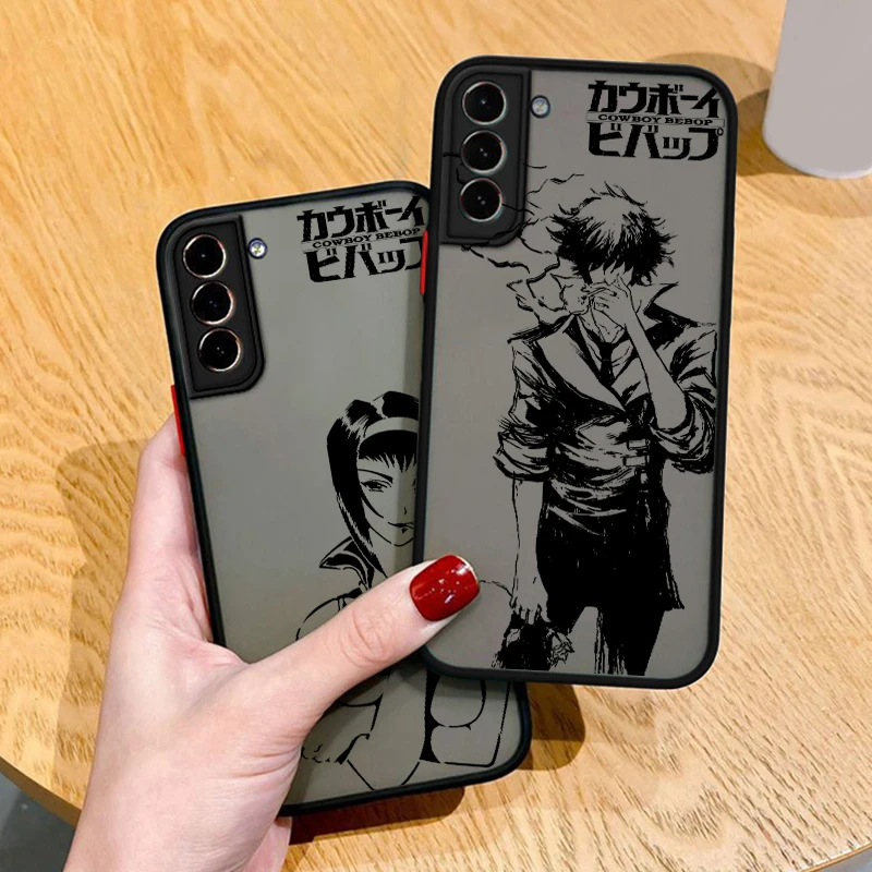 Anime Cowboy Bebop para Samsung S24, S23, S22, S21 Ultra, S20 FE, Note 20 Lite Plus, funda translúcida esmerilada para teléfono - imagen 3