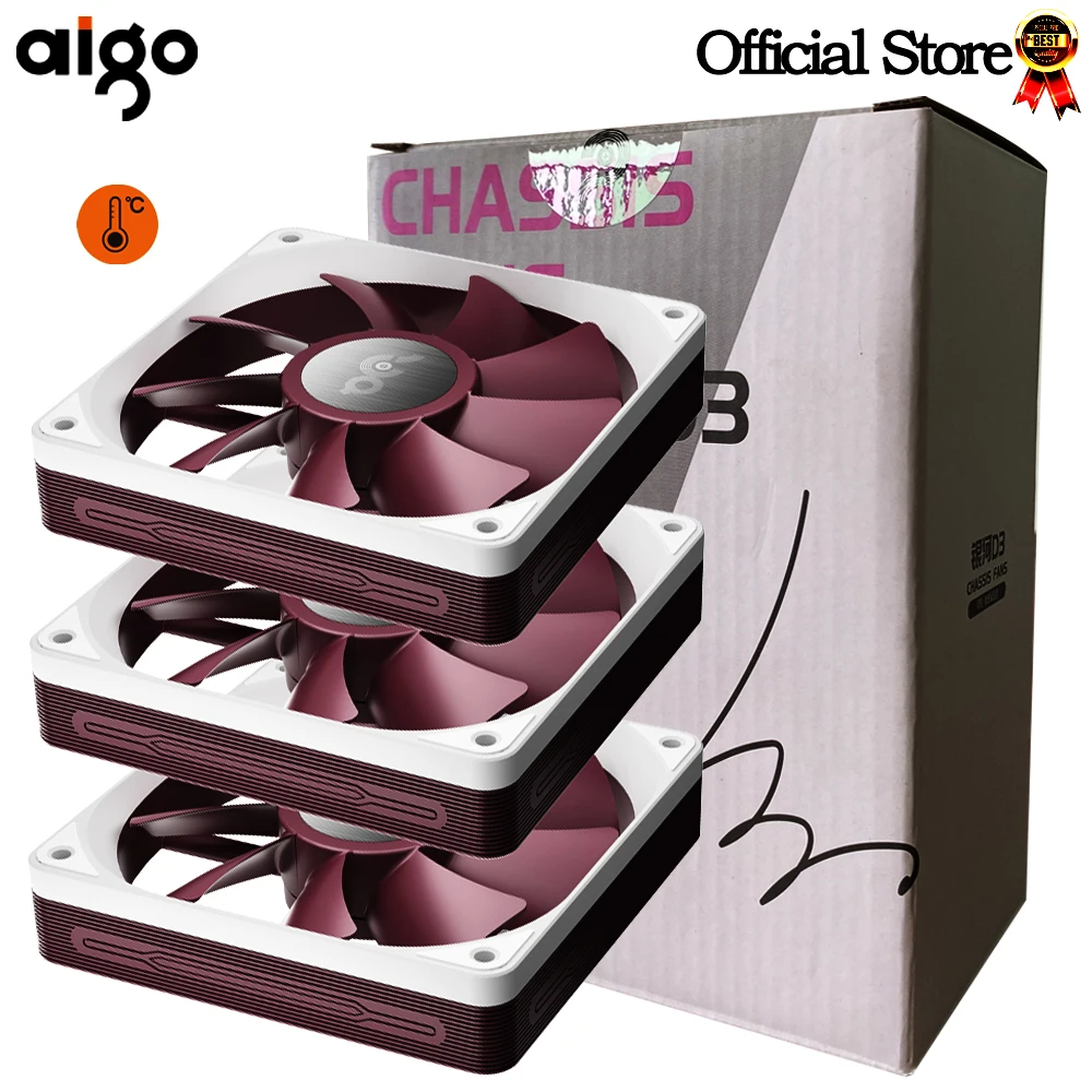 GO-ventilador de caja de ordenador D3, ventilador de refrigeración de CPU, Enfriador de agua, radiador de 12cm, 120mm, 12V, 4 pines, PWM, FDB